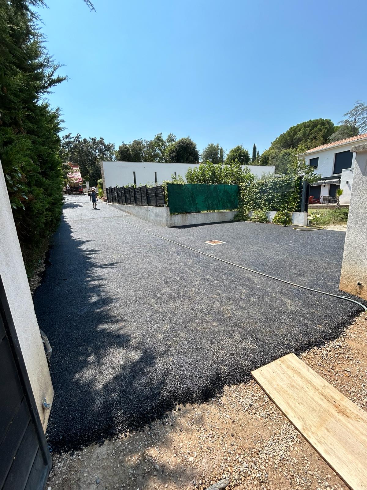Enrobé et goudronnage de cour